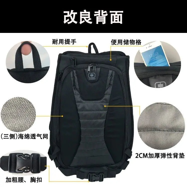 Moto Racing  bag Motocross Carbon Fiber Backpack Waterproof Motorcycle Hard Shell Backpacks