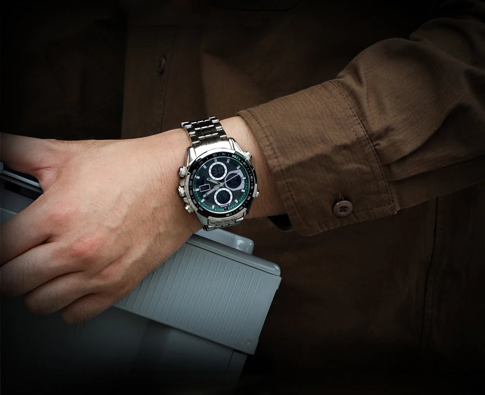 NAVIFORCE Mens Watches Stainless Steel Waterproof