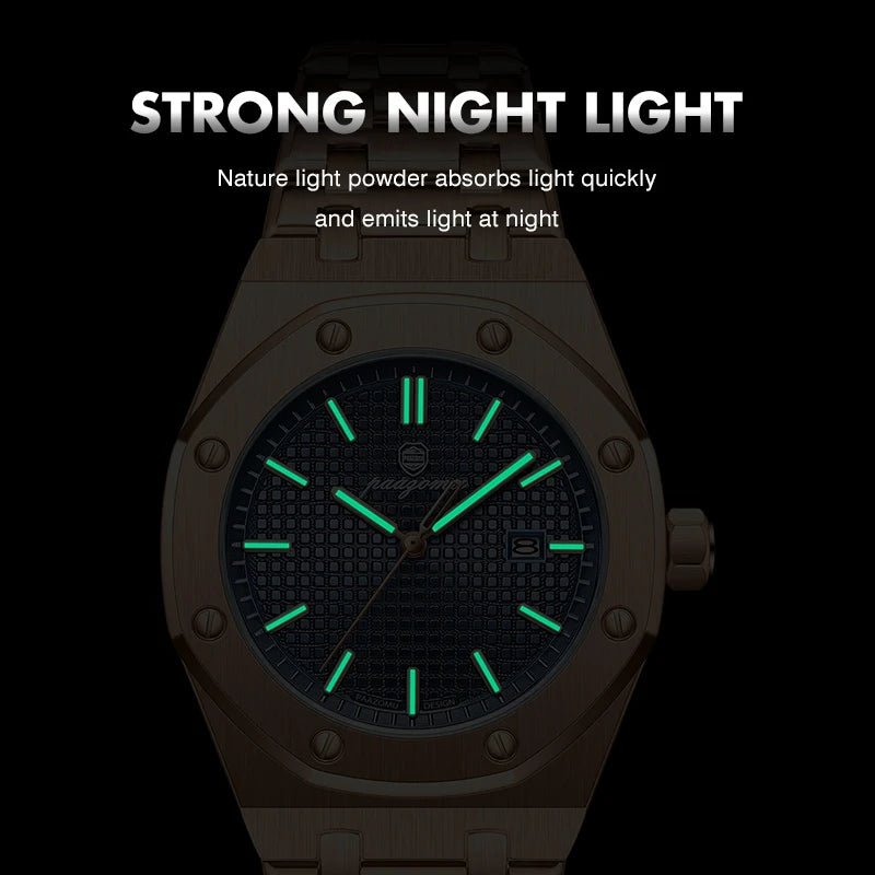 PAAZOMU Business Man Waterproof Watch stainless steel