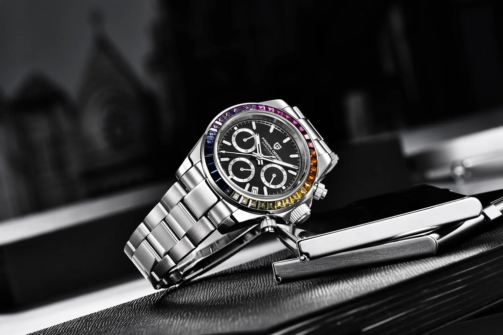 2026 PAGANI DESIGN New Rainbow Bezel Sport Watch Men Quartz