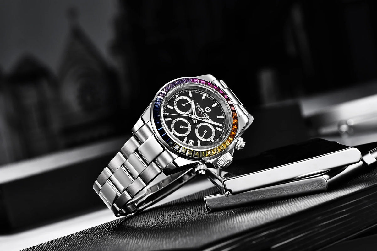 2026 PAGANI DESIGN New Rainbow Bezel Sport Watch Men Quartz