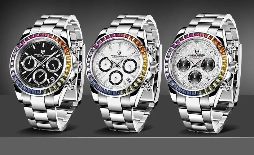 2026 PAGANI DESIGN New Rainbow Bezel Sport Watch Men Quartz