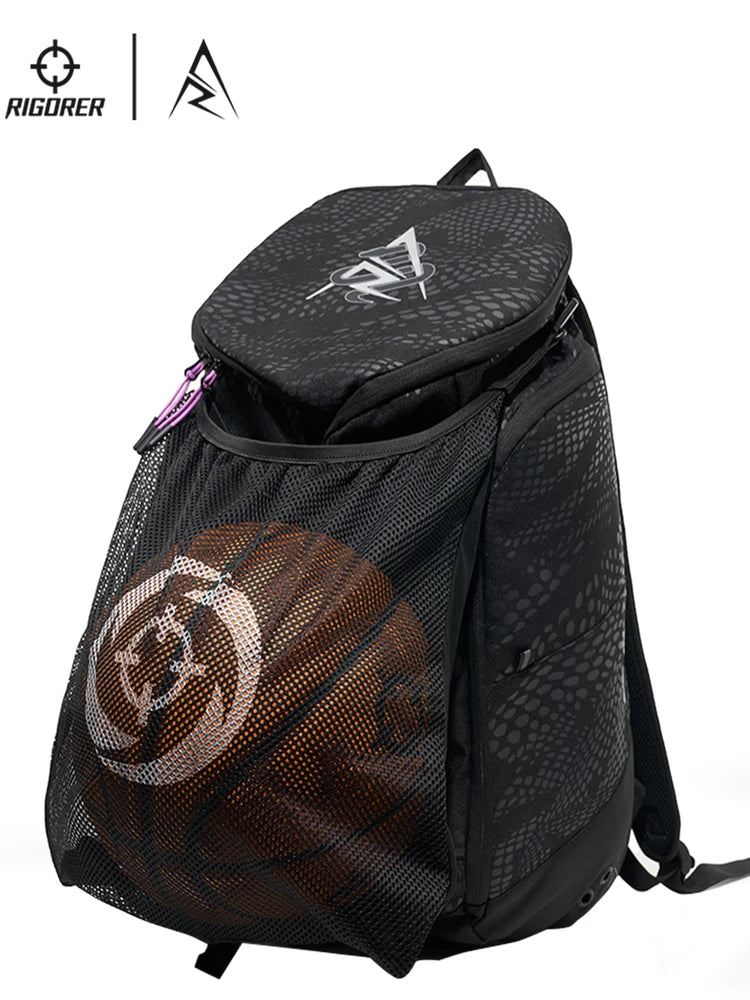 RIGORER Basketball Backpack, Large - Capacity Sports Bag for Fitness Training & Travel Storage, Durable & Practical