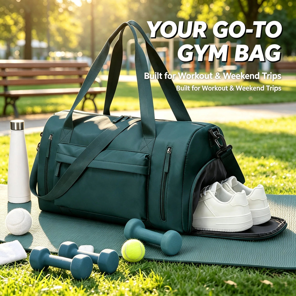 Men's Sports Fitness Bag Sports Travel Bag Water Resistant, Dry and Wet, Training Sports Bag for Gym, Portable Shoulder Pack