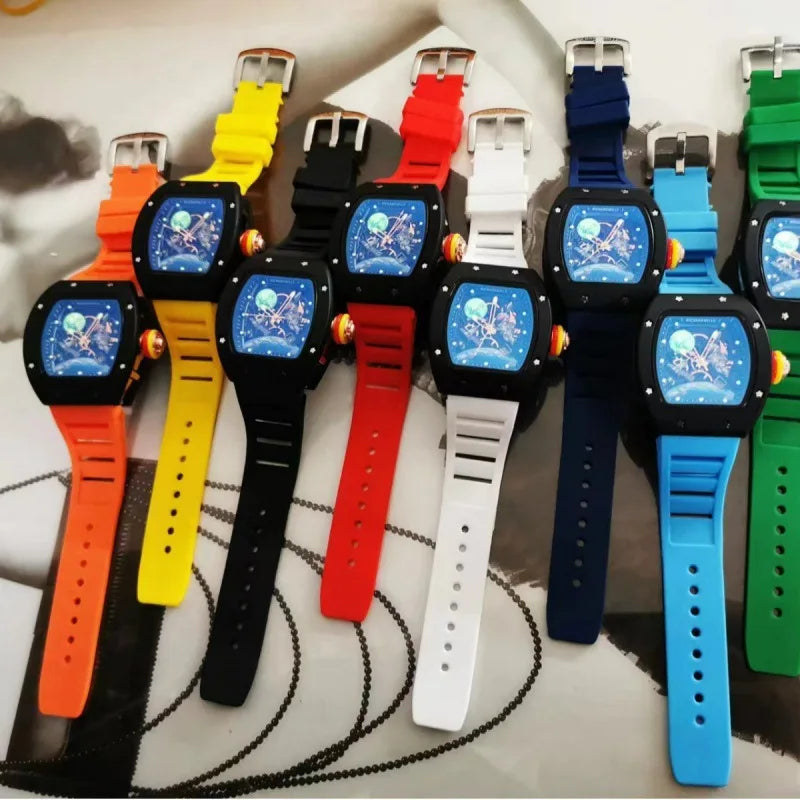 Fashion Tonneau Men Watch Luxury Luminous Waterproof Date Sport Quartz Watches Men Steel Band Men Wristwatch Relogio Masculino