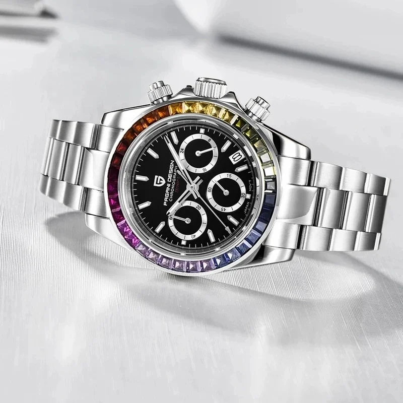 2026 PAGANI DESIGN New Rainbow Bezel Sport Watch Men Quartz