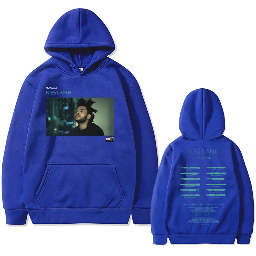 Weeknd Kiss Land Double Sided print men‘s Autumn fleece Hoodie Regular fit