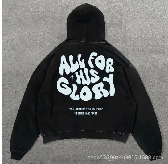 Skull Letter Printed Hoodie For Men & Women