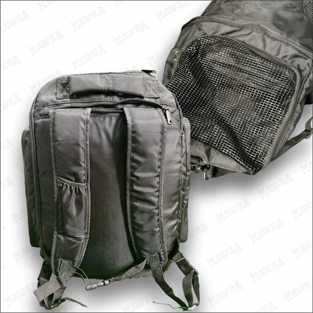 Convertible 48-72L Foldable BJJ MMA Duffel Backpack Shoe Compartment Tactical Training Sports Gym Laptop Hot/Cold Zipper