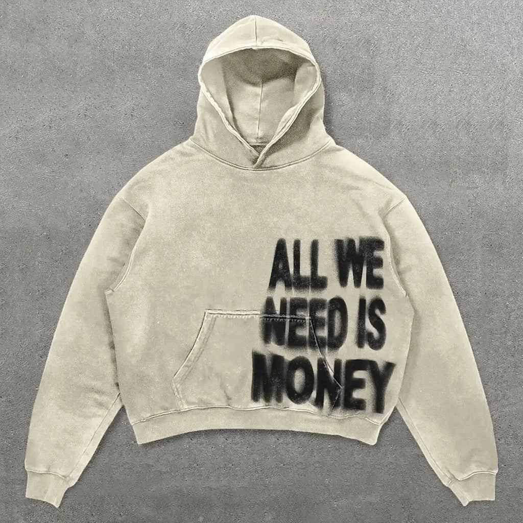 Outerwear Harajuku Fashion Retro Skull Print Hoodie Streetwear Hooded for Men's and Women's