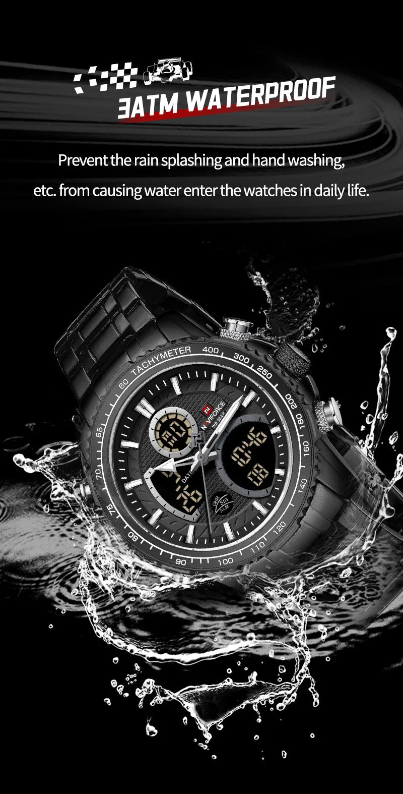 NAVIFROCE Men watches Luminous Business Fashion Man Watch Waterproof Military Watch