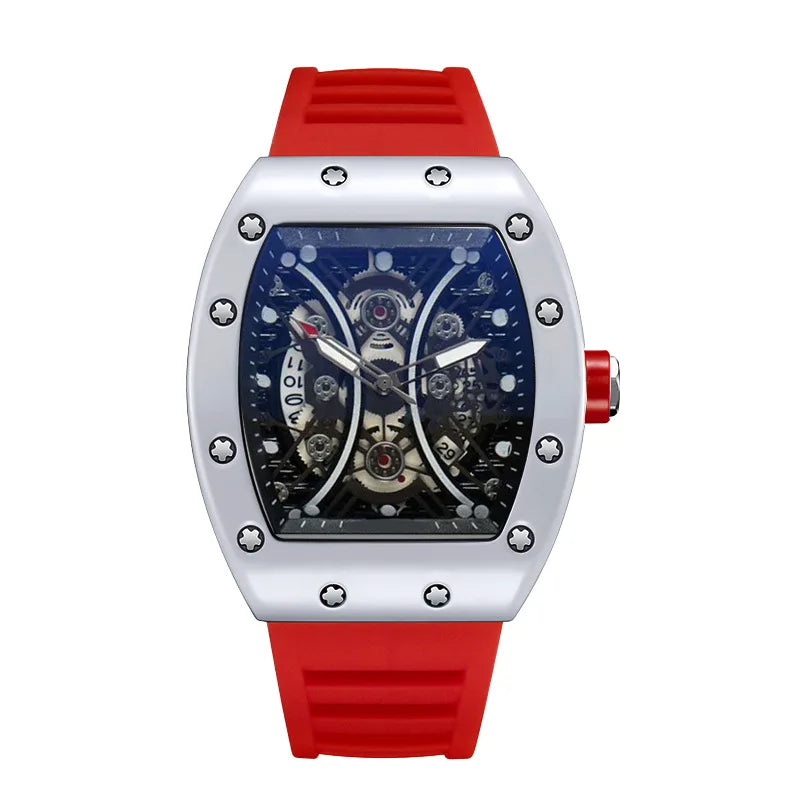 Men's Watch Light Luxury Brand Wine Barrel dial Fashionable Night Glow Sports Watch