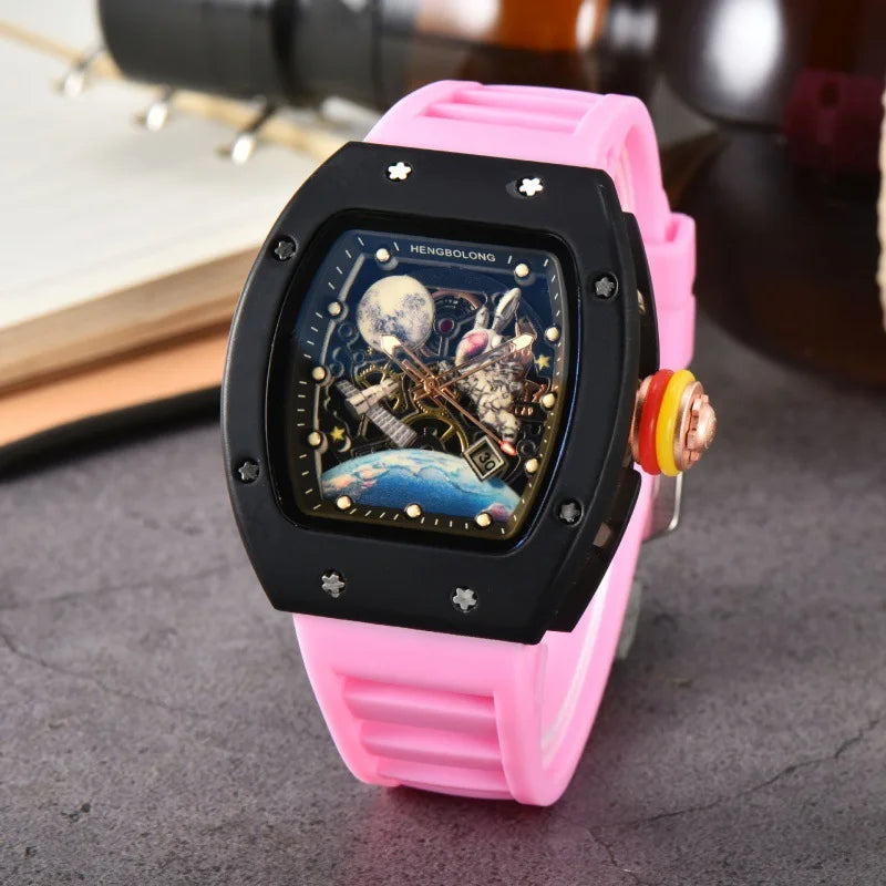Fashion Tonneau Men Watch Luxury Luminous Waterproof Date Sport Quartz Watches Men Steel Band Men Wristwatch Relogio Masculino