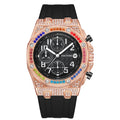 Men's Quartz Watch With Diamond Studded Dial