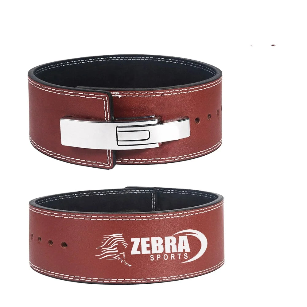 Customize Durable Leather 13mm Powerlifting Belt for Men Women with buckle